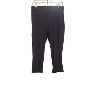 Eileen Fisher Organic Cotton Blend Black Leggings Size PM P M Petite Medium